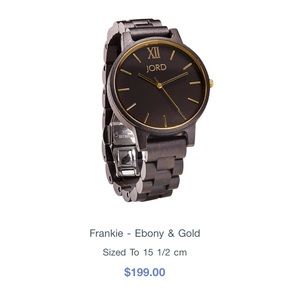 Frankie 1 Jord Watch - Ebony & Gold